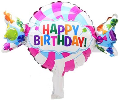 4 STUKS Gelukkige Verjaardag Snoep Folie Ballonnen Aluminium Folie Cartoon Kleurrijke Snoep Ballonnen voor Verjaardagsfeestje Ballonnen Decoraties