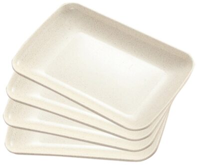 4 Stuks Gerechten Huishoudelijke Diner Plaat Voedsel Plaat Magnetron Beschikbaar Milieuvriendelijke Thuis Keukengerei (Roze, Groen, blauw, Worden Beige