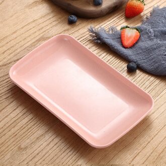 4 Stuks Gerechten Huishoudelijke Diner Plaat Voedsel Plaat Magnetron Beschikbaar Milieuvriendelijke Thuis Keukengerei (Roze, Groen, blauw, Worden