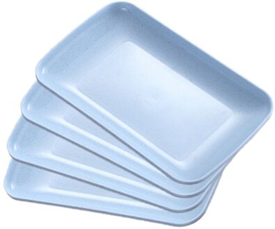 4 Stuks Gerechten Huishoudelijke Diner Plaat Voedsel Plaat Magnetron Beschikbaar Milieuvriendelijke Thuis Keukengerei (Roze, Groen, blauw, Worden