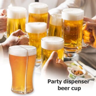 4 Stuks Grote Capaciteit Dikke Bier Mok Drank Dispenser Bar Wijn Divider Cup Kit Verse Sap Cola Cocktail Whisky Glas