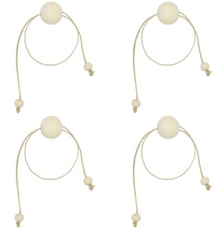 4 Stuks Handgemaakte Natuurlijke Houten Kraal Servetringen Houder Voor Bruiloften Party Home Hotel Decor Tafel Diner Decoratie stijl C