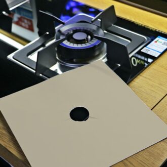 4 Stuks Herbruikbare Folie Gas Kookplaat Bereik Gasfornuis Brander Protector Liner Cover Voor Cleaning Kitchen Tools wit