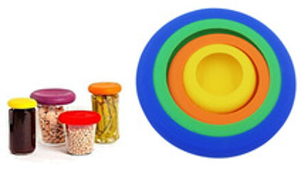 4 stuks Herbruikbare Siliconen Fruit Groente Opslag Cover Containers Houden Verse Set Couvercle Siliconen Alimentaire