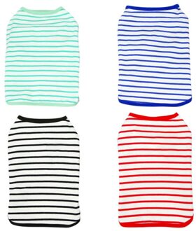 4 Stuks Hond T-shirt Hond Shirt Ademend Pet Apparel Kleurrijke Puppy Sweatshirt Hond Kleren Voor Kleine Tot Middelgrote Honden Puppy