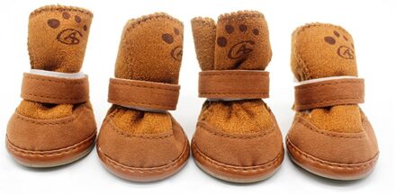 4 Stuks Honden Snowboots Zachte Gezellige Kasjmier Wandelen Running Poten Hond Schoenen Anti-Slip Comfortabele Puppy Huisdieren Benodigdheden 4.8 3.5cm