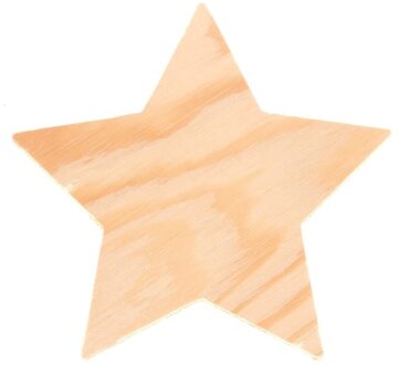 4 stuks houten hobby ster 8 cm