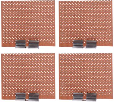 4 Stuks Houten Kaars Wieken Met Metalen Bases Kaars Cores Levert (Licht Bruin)