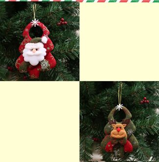 4 Stuks Kerst Stof Hangers Xmas Tree Opknoping Ornamenten Diy Doek Ambachten Voor Home Christmas Party Jaar Decoraties 2stk B