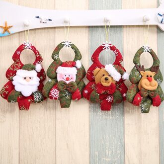 4 Stuks Kerst Stof Hangers Xmas Tree Opknoping Ornamenten Diy Doek Ambachten Voor Home Christmas Party Jaar Decoraties 4stk