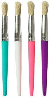 4 Stuks Kids Graffiti Diy Kleur Art Schilderij Borstel Penselen Voor Aquarel Handgeschilderde Schoolbenodigdheden Kantoorbenodigdheden