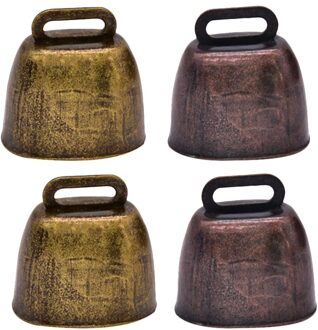 4 Stuks Kleine Luid Koe Bells Anti-Diefstal Grazen Bells Hanger Voor Landbouw Luid Scherpe Verspreid Verder Luid Voorkomen verlies