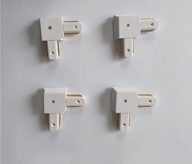 4 stuks LED track rail 2 Draad Universele Rail Connector Voor Moderne Lamp 0.5M dikke aluminium spoor licht LED spotlight rails 4 connector wit L