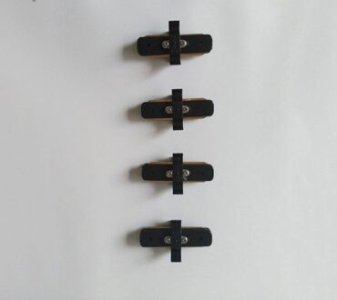 4 stuks LED track rail 2 Draad Universele Rail Connector Voor Moderne Lamp 0.5M dikke aluminium spoor licht LED spotlight rails 4 connector zwart I