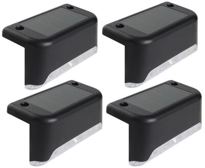 4 Stuks Led Warm Wit Solar Pathstair Outdoor Light Tuin Yard Wandlamp Landschap Binnenplaats Trappen Solar Warm Licht