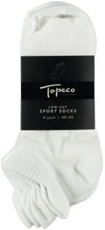 4 stuks Low Cut Sport Socks * Actie * Zwart,Wit - Maat 40/45
