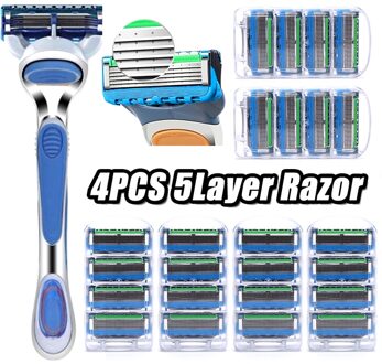 4 Stuks Mannen Veiligheid Scheermesjes Gezichtsverzorging Handleiding Scheren Blades Cassette