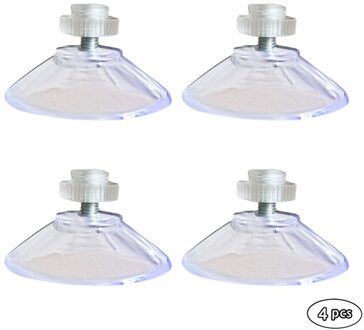 4 Stuks Met M4 Draad 40Mm Zuignappen, Met Gekartelde Moer Clear Voor Keuken