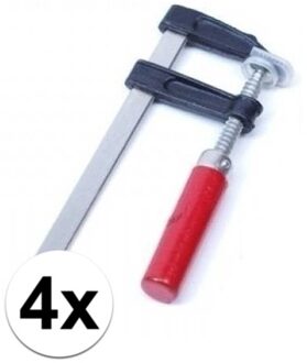 4 stuks metalen lijmklemmen / hobbyklemmen in opbergetui