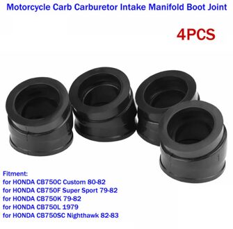 4 Stuks Motorcycle Carburateur Inlaatspruitstuk Boot Joint Voor Honda CB750C CB750F CB750K CB750L CB750SC Motorfiets Accessoires