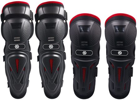 4 Stuks Motorcycle Knie & Elleboog Beschermende Pads Rider Protectors Rijden Knie Elleboog Pads Voor Skiën, Fietsen, fietsen, Mountaineerin 4stk rood