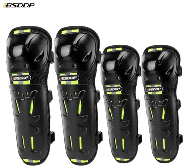 4 Stuks Motorcycle Kniebeschermers Elleboogbeschermers Beschermende Gear Arm Knie Bescherming Apparatuur Off-Road Motobike Atv Beschermende Apparatuur