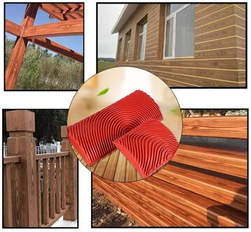 4 Stuks Muur Textuur Art Schilderen Tool Set Hout Korrelen Schilderen Tool Art Behang Imitatie Houtnerf Tool