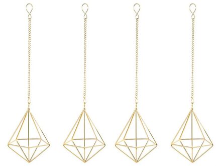 4 Stuks Nordic Stijl Opknoping Tillandsia Air Plant Rack Muur Opknoping Geometrische Metalen Tillandsia Lucht Planten Rack Holder