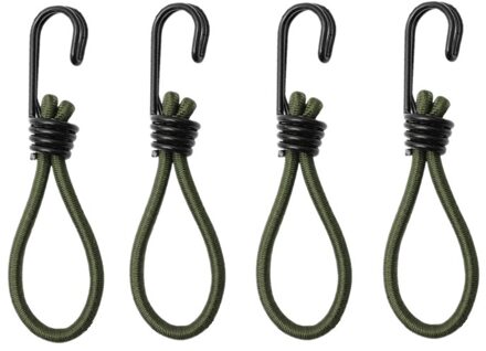 4 Stuks Outdoor Elastische Tent Bungee Touw Camping Luifel Bagage Stretch Gesp Grond Nagel Riem
