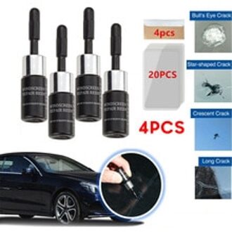 4 Stuks Pack Voorruit Reparatie Kit Auto Chips Scheuren Glas Repareren Voorruit