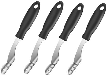 4 Stuks Peper Core Deseeder, Rvs Peper Pitters Remover,Chili Core Tool, chili Corer Remover Keuken Tool