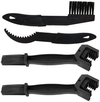 4 Stuks Plastic Motorfiets Fiets Chain Clean Borstel Gear Grunge Borstel Mtb Bike Machine Wasmachine Borstel Scrubber Fietsen Schoon Kit 4stk zwart