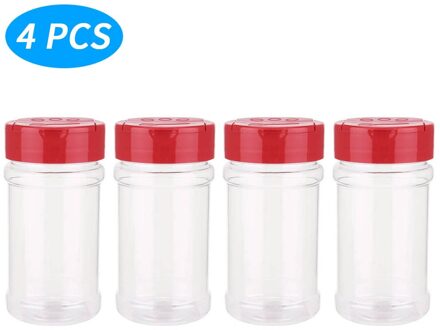 4 Stuks Plastic Spice Zout Peper Shakers Kruiden Jar Kan Spice Barbecue Kruiderij Jar Flessen Cruet Container Fles #0127y10
