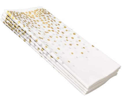 4 Stuks Plastic Tafelkleden Voor Rechthoek Tafel Partij Tafelkleden Wegwerp Gold Dot Confetti Rechthoekige Tafel Covers geel