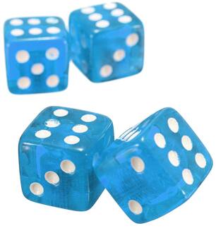 4 stuks Plastic Wheel Stem Band Air Valve Stofdicht Cap Gouden Dobbelstenen Band Ventieldopjes Bike Auto Vrachtwagen Band ventiel Stofkap blauw