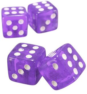 4 stuks Plastic Wheel Stem Band Air Valve Stofdicht Cap Gouden Dobbelstenen Band Ventieldopjes Bike Auto Vrachtwagen Band ventiel Stofkap paars