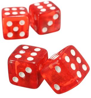 4 stuks Plastic Wheel Stem Band Air Valve Stofdicht Cap Gouden Dobbelstenen Band Ventieldopjes Bike Auto Vrachtwagen Band ventiel Stofkap rood