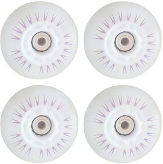 4 Stuks Pu Lichtgevende Rollerblade Inline Roller 90A Kleurrijke Led Licht Voor Kids Vervangende Onderdelen Knipperen Skate Wielen Schuifdeur 76mm