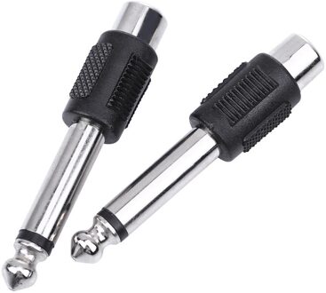 4 Stuks Rca/Av Female Naar 6.35 Mm 1/4 Inch Male Mono Audio Adapters Connectoren