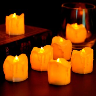 4 Stuks Remote Controlled Battery Operated Led Kaarsen/Controller Flickering Vlamloze Votive Theelichtje Lamp Bruiloft Verjaardag Xmas