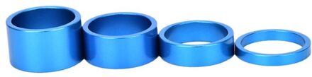 4 Stuks Road Fiets Aluminium Headset Wasmachine Mtb Fiets Voorvork Stem Spacers Fietsen Accessoires Blauw
