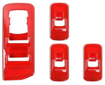 4 Stuks Rood Venster Lift Panel Switch Covers Voor Ford F150