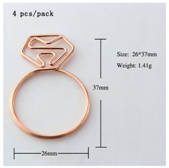 4 Stuks Rose Gold Paperclips Bladwijzer Planner Gereedschap Scrapbooking Gereedschap Memo Clip Metalen Binder Paperclip Ndex Bladwijzer Voor Boeken 1