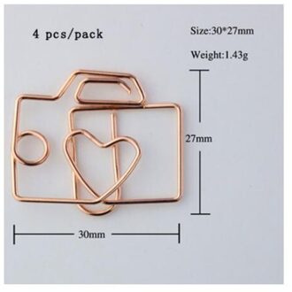 4 Stuks Rose Gold Paperclips Bladwijzer Planner Gereedschap Scrapbooking Gereedschap Memo Clip Metalen Binder Paperclip Ndex Bladwijzer Voor Boeken 5