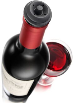 4 Stuks Rubber Vacuüm Wijnfles Saver Sealer Plug Onderhouder Pomp Stopper Knop Stoppers Met Zwart Maat Plug