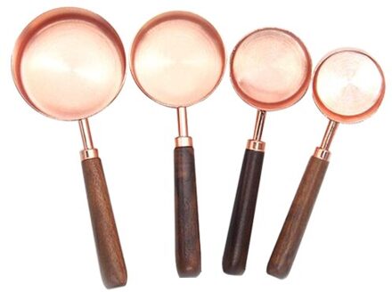 4 stuks Rvs Maatbekers Set Keuken Schalen Koffie Thee Scoops Koken Tools Bakken Accessoires Keuken Gadgets