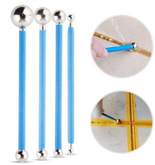 4 Stuks Rvs Polymer Klei Gereedschappen Sculptuur Gereedschap Speelgoed Voor Klei Carving Molding Ball Stylus Sticks Antislip carving Pen