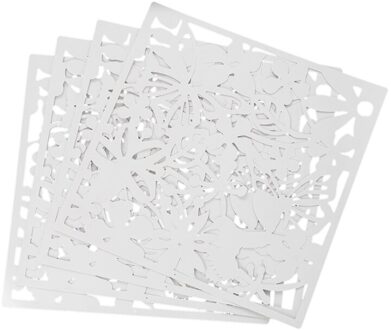 4 Stuks Screen Voor Woonkamer Opknoping Scherm Gordijn Van Kamer In Polyethyleen Partitie Van Room Wit 40X40 cm