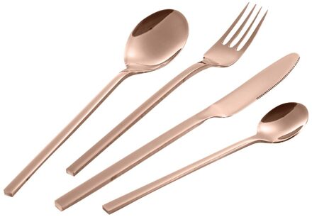 4 STUKS Set Kleurrijke Lepel rvs Handvat Lepels Bestek Ijs Drinken Gereedschap Gadget Lepel Keuken Benodigdheden HX0606 Bruin