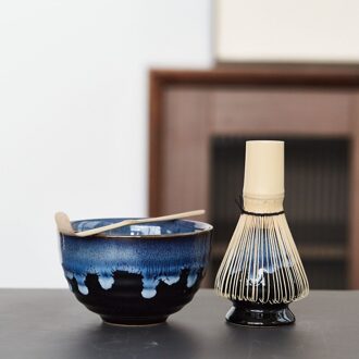 4 Stuks/sets Matcha Giftset Bamboe Matcha Garde Scoop Ceremic Matcha Kom Garde Houder Matcha Thee Sets